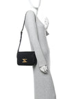 Shiny Calfskin Medium Triomphe Black
