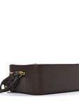 Canvas Textured Calfskin Web Mini Ophidia Top Handle Shoulder Bag Easy Yellow Dark Brown