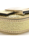 Crystal Vitello Laminato FF Nano Maxi Buckle Baguette Charm Light Gold