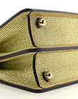 Crystal Vitello Laminato FF Petite Peekaboo I SEE U Satchel Crystal Platinum Light Gold