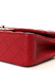 Caviar Quilted Medium Double Flap Red