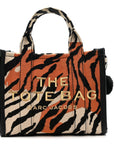 Cotton Canvas Zebra Tiger Print Mini The Traveler Tote Bag