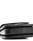 Lambskin Crystal Quilted Mini Trendy CC Dual Handle Flap Bag Black
