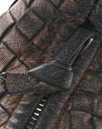 Metallic Nappa Intrecciato Medium Veneta Hobo Pewter