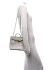 Nappa Intrecciato Small Andiamo Shoulder Bag Sterling