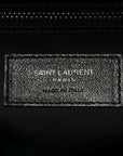 Calfskin Y Quilted Monogram Large Loulou Chain Satchel Black
