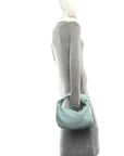 Nappa Intrecciato Teen Jodie Hobo Teal Washed