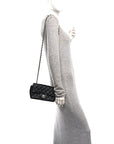 Lambskin Quilted Mini Rectangular Flap Black