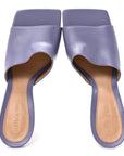 Lambskin Stretch Mule Sandals 41 Lavender