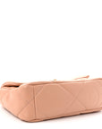 Lambskin Quilted Medium CHNL 19 Flap Beige