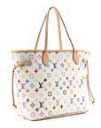 LV X TM Monogram Multicolor Neverfull MM White