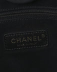 Mixed Fibers Calfskin Small Deauville Tote Black