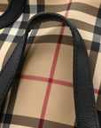 House Check Studded Small Tote Black