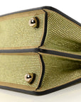 Crystal Vitello Laminato FF Petite Peekaboo I SEE U Satchel Crystal Platinum Light Gold