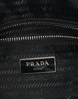 Nappa Nylon Soft Padded Shopping Tote Black Blue