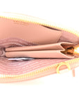 Saffiano Shearling Triangle Mini Pouch Orchidea
