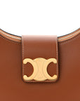 Smooth Calfskin Medium Strap Ava Triomphe Shoulder Bag Tan