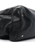 Agneau Classic Silver Hardware Weekender Black