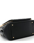 Caviar Quilted Small Business Affinity Shopping Bag Black