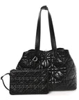 Crinkled Calfskin Macrocannage Large Toujours Black