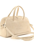 Suede Crocodile Embossed Le Petit Turismo Ivory