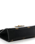 Grained Calfskin Bee Star Small Padlock Shoulder Bag Black
