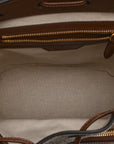 GG Supreme Monogram Azalea Calfskin Retro Interlocking G Buckle Backpack Beige Ebony Brown Sugar