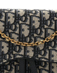 Oblique Saddle Chain Pouch Blue