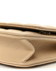 Caviar Quilted Wallet on Chain WOC Beige
