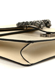 Textured Calfskin Crystal Mini Dionysus Shoulder Bag Mystic White