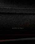 Caviar Quilted Business Affinity Clutch With Chain Black