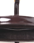 Patent Calfskin Le 5 A 7 Mini Hobo Spicy Chocolate