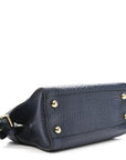 Signature Grain Small Clifton Bag Navy Blue