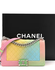 Caviar Quilted Medium Cuba Rainbow Boy Flap Multicolor