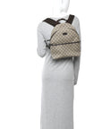 GG Supreme Monogram Margaux Calfskin Childrens Day Backpack Beige Ebony Cocoa Dark Chocolate
