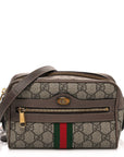 GG Supreme Monogram Web Mini Ophidia Shoulder Bag Brown