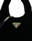 Padded Velvet Mini Bag Black