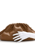 Smooth Butter Calf The Pouch Oversized Clutch Cammello