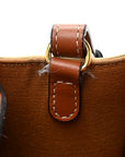 Triomphe Canvas Calfskin Mini Vertical Cabas White