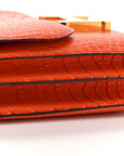 Matte Alligator Constance 18 Rouge Indien
