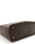 Lambskin Cannage Large Lady D1OR Brown