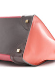 Satin Calfskin Mini Tri-Color Luggage Blood