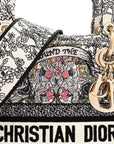 Canvas Around the World Embroidered Medium Lady D-Lite White Multicolor