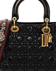 Crinkled Patent Cannage Medium Bohemian Lady D1OR Black