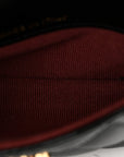 Lambskin Quilted Enamel Mini Belt Bag Black