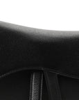 Grained Calfskin Saddle Bag Black