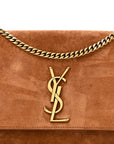 Suede Small Monogram Kate Satchel Macaron