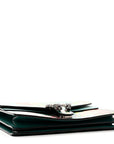 Calfskin Blooms Print Medium Dionysus Shoulder Bag Bright Emerald Multicolor