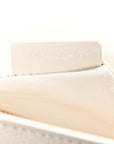Ultra Matte Grained Calfskin 30 Montaigne Flap Bag White