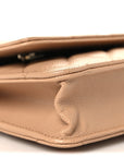 Caviar Quilted Wallet on Chain WOC Beige